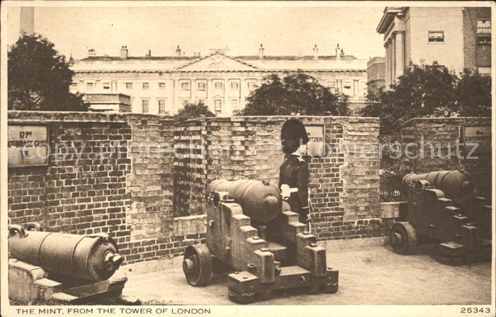 Leibgarde Wache The Mint Tower of London Kanone