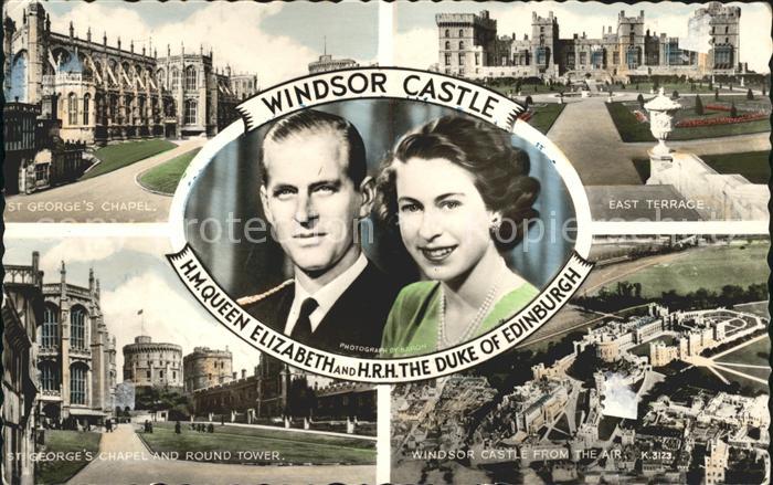 Adel England Queen Elizabeth Duke of Edinburgh Windsor Castle Fliegeraufnahme