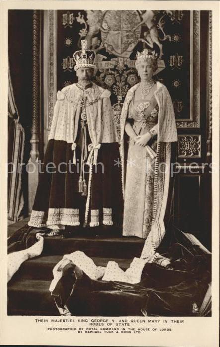 Adel England King George Queen Mary Robes of State V
