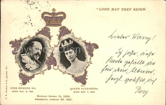 Adel England King Edward VII. Queen Alexandra