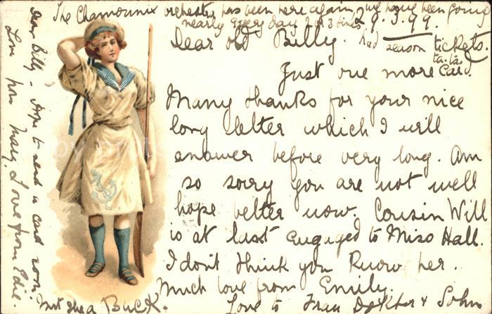 Frauen Matrosin Anker Litho