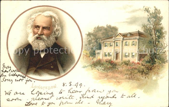 Persoenlichkeiten Henry Wadsworth Longfellow Litho