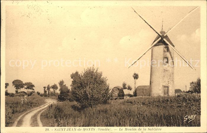 Windmuehle Moulin de la Sabliere Saint-Jean-de-Mon