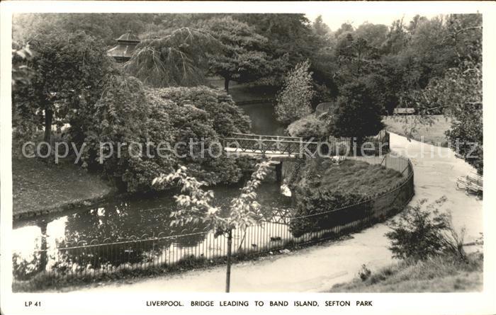 Liverpool Sefton Park Bridge leading to Band Island