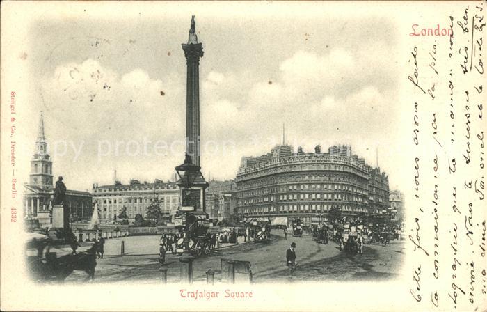 London Trafalgar Square Nelsons Column Monument