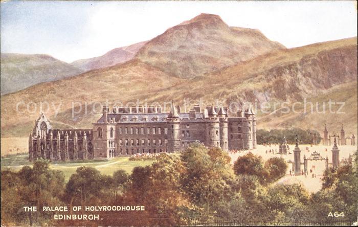 Edinburgh Scotland Palace of Holyroodhouse Art Colour Valentine's Post Card