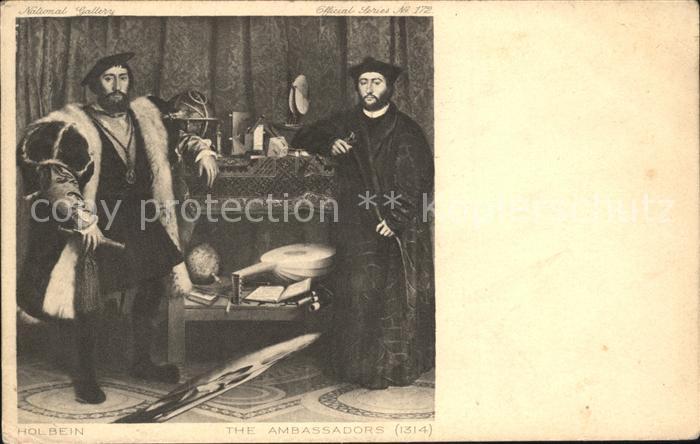 London The Ambassadors National Gallery Painting by Holbein Official Series No.