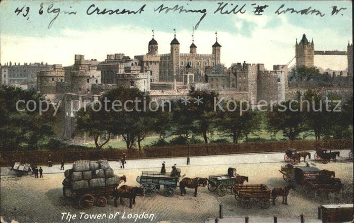 London Tower of London Pferdefuhrwerk