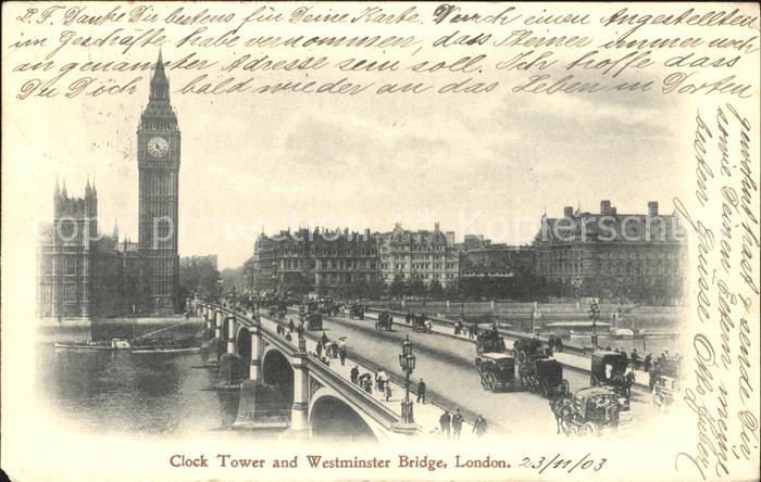 London Clock Tower and Westminster Bridge Thames