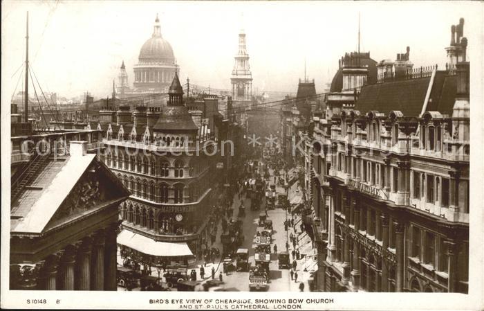 London Cheapside Bow Church St Paul's Cathedral