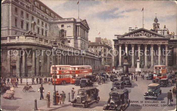 London Bank of England and Royal Exchange Doppeldeckerbus Automobile