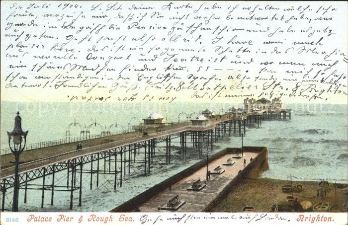 Brighton Hove Palace Pier and Rough Sea