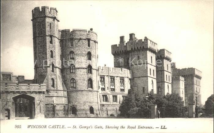 Windsor Castle St George's Gate showing Royal Entrance