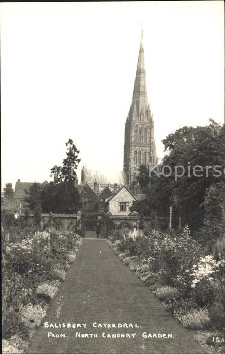Salisbury Wiltshire Cathedral from North Canonry Garden