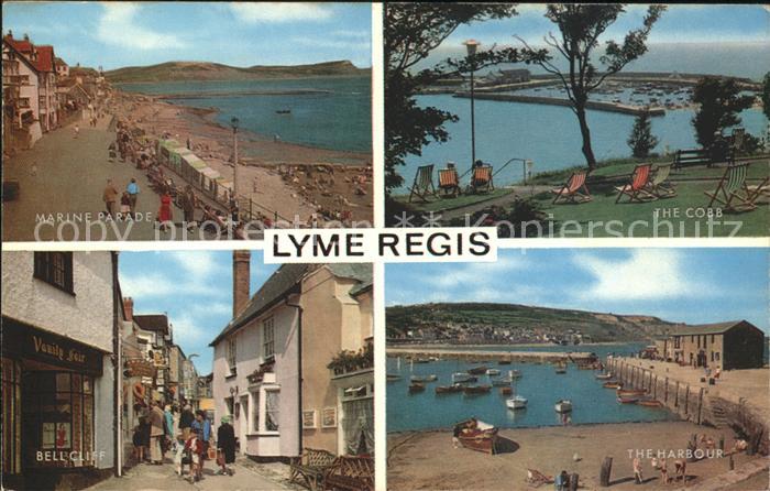 Lyme Regis Marine Parade Cobb Bell Cliff Harbour