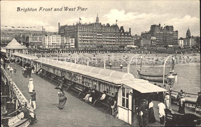 Brighton Hove Front and West Pier Beach
