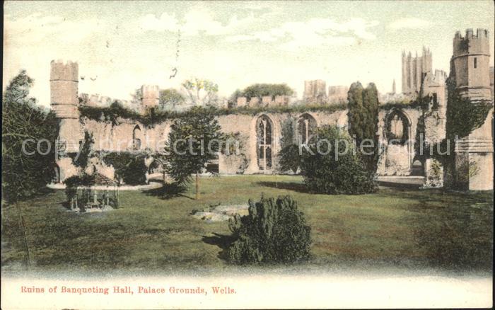 Wells Mendip Ruins of Banqueting Hall Palace Grounds