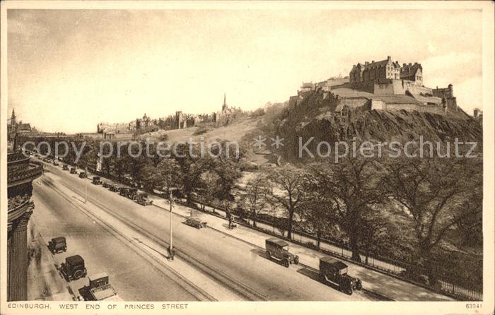 Edinburgh Scotland West End of Princes Street Castle