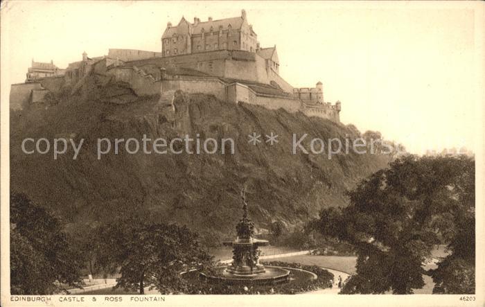 Edinburgh Scotland Castle and Ross Fountain
