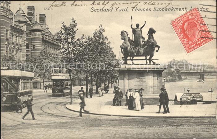 London Scotland Yard Thames Embankment Monument Valentine's Series