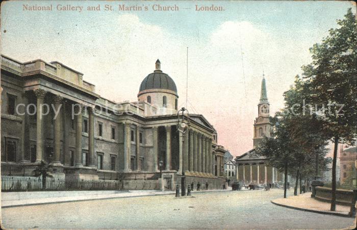 London National Gallery and St Martin's Church