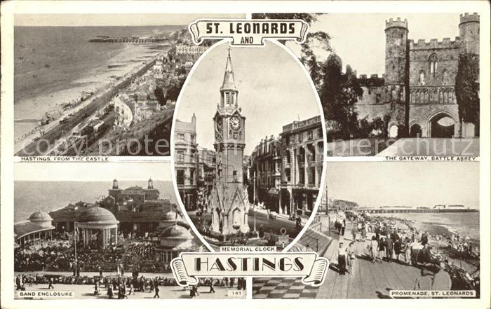 St Leonards on Sea and Hastings Gateway Battle Abbey Memorial Clock Promenade