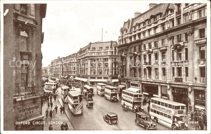 London Oxford Circus Traffic Doppeldeckerbus
