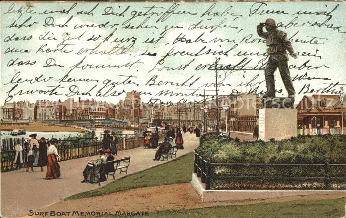 Margate UK Surf Boat Memorial Statue