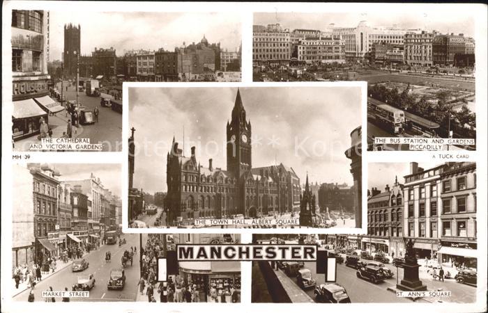 Manchester Cathedral Victoria Gardens Town Hall Albert Square Bus Station Piccad