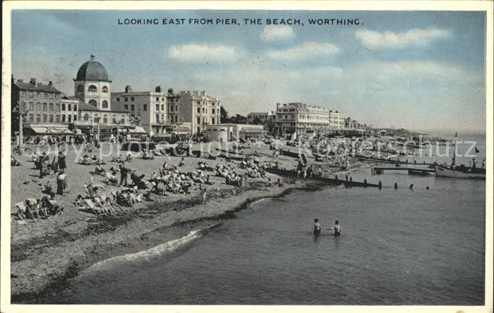 Worthing West Sussex Beach view from the Pier