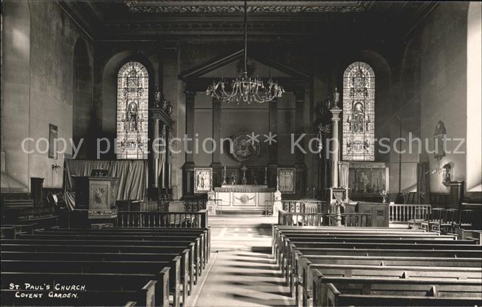 London Interior of St Paul's Church Covent Garden