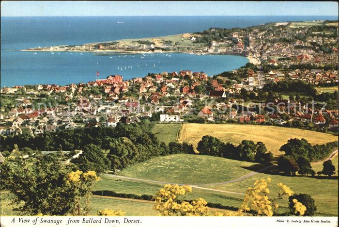 Swanage Purbeck Panorama view from Ballard Down