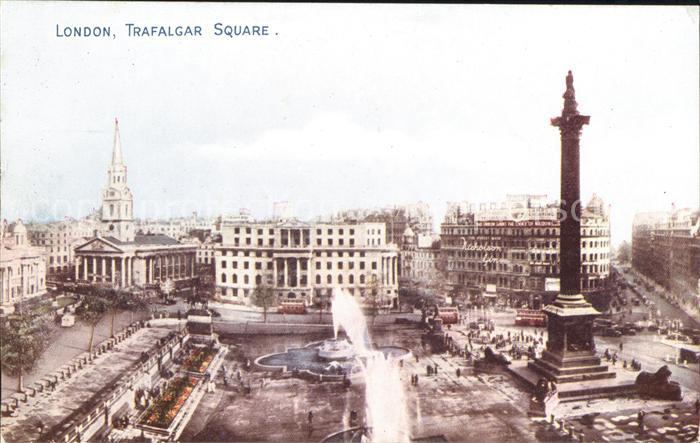 London Trafalgar Square Fountain Nelsons Column