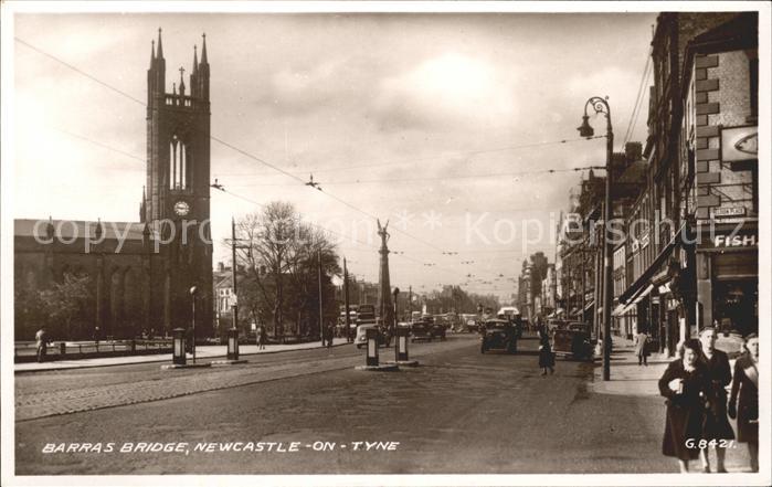 Newcastle On Tyne United Kingdom Barras Bridge Valentine's Post Card