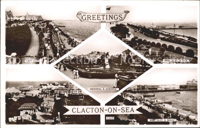 Clacton-on-Sea Cliff Pier Beach Memorial Gardens