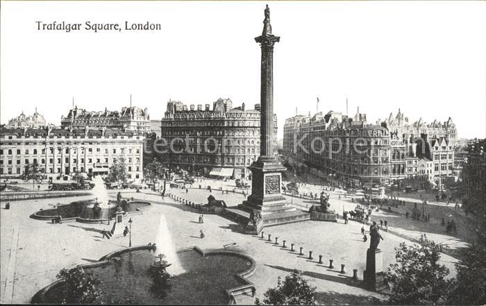 London Trafalgar Square Fountain Nelsons Column Valentine's Platotone Series