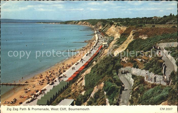 Bournemouth Zig Zag Path and Promenade Beach West Cliff