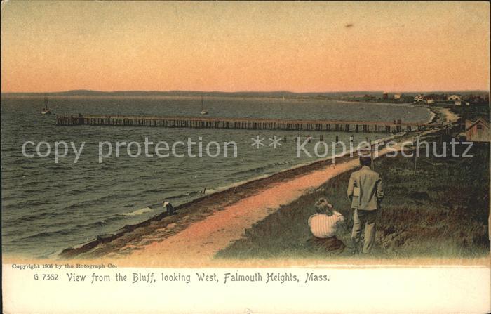 Falmouth Massachusetts View from the Bluff Beach Pier