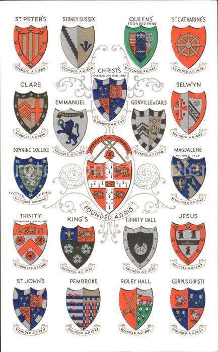 Cambridge Cambridgeshire University Colleges Wappen