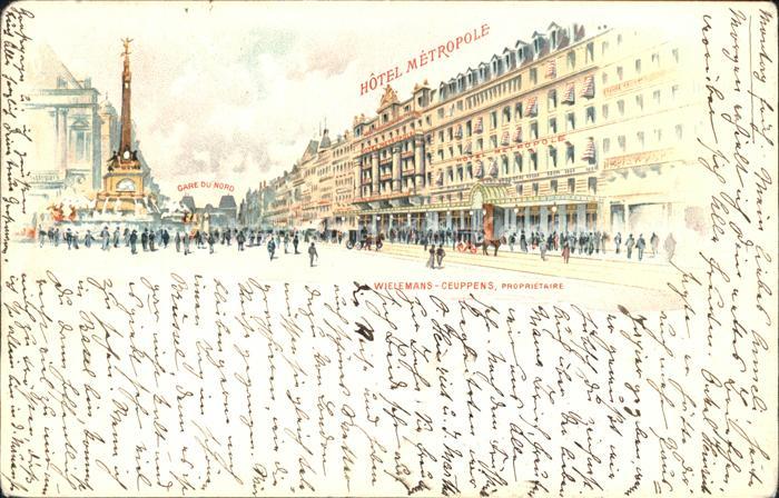 Bruxelles Bruessel Hotel Metropole Gare du Nord Monument