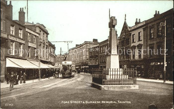 Taunton Deane Fore Street and Burmese Memorial Tram