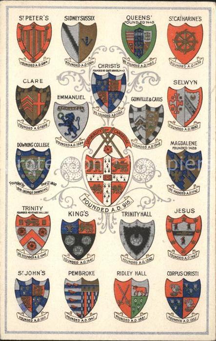 Cambridge Cambridgeshire Arms of University Colleges Wappen