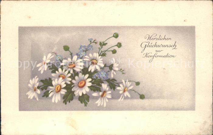 Konfirmation Margeriten Vergissmeinnicht