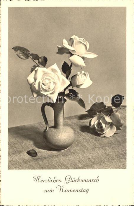 Rosen Glückwunsch Namenstag Vase