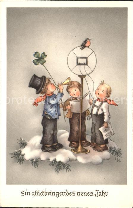 Gesang Musik Musikanten Horn Kleeblatt Vogel Mikrofo