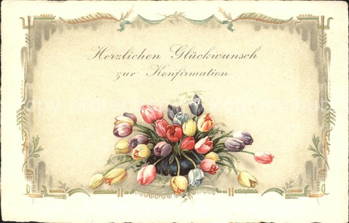 Konfirmation Tulpen Litho