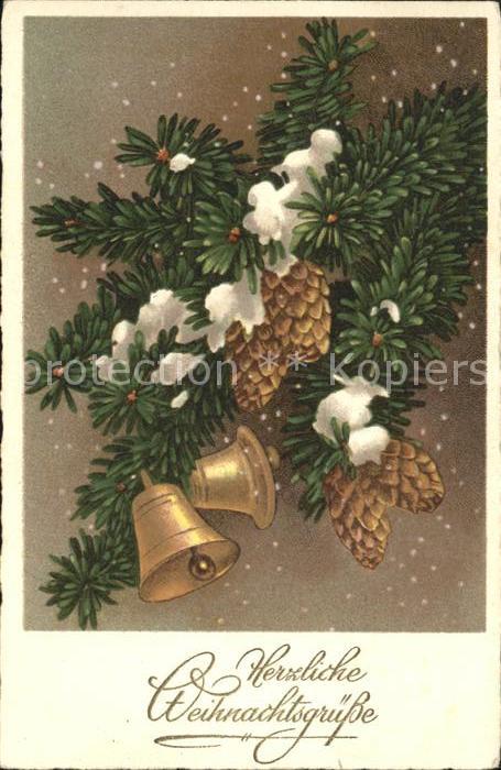 Kirchenglocke Churchbell Cloche Eglise Tannenzapfen Weihnachten