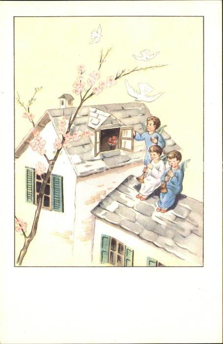 Engel Tauben Trompete Dach