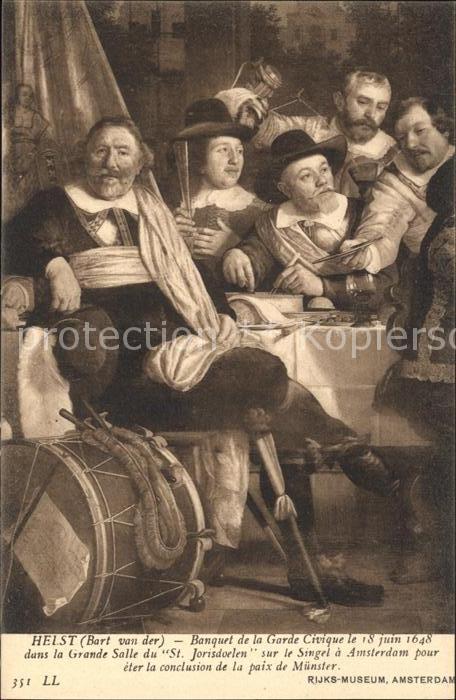 Kuenstlerkarte Bart ban der Helst Banquet de la Garde
