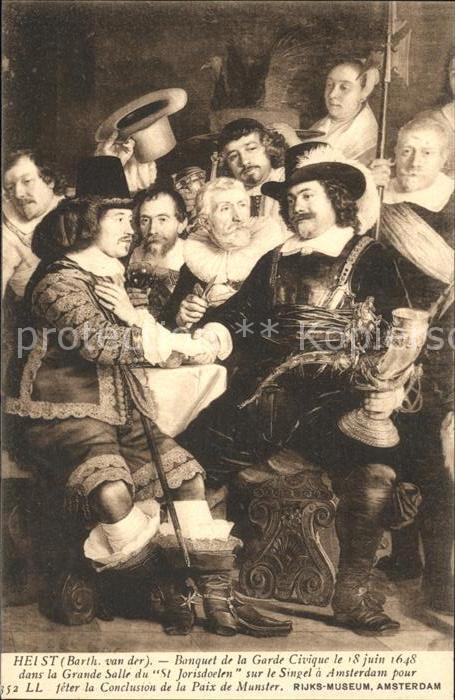 Kuenstlerkarte Bart ban der Helst Banquet de la Garde